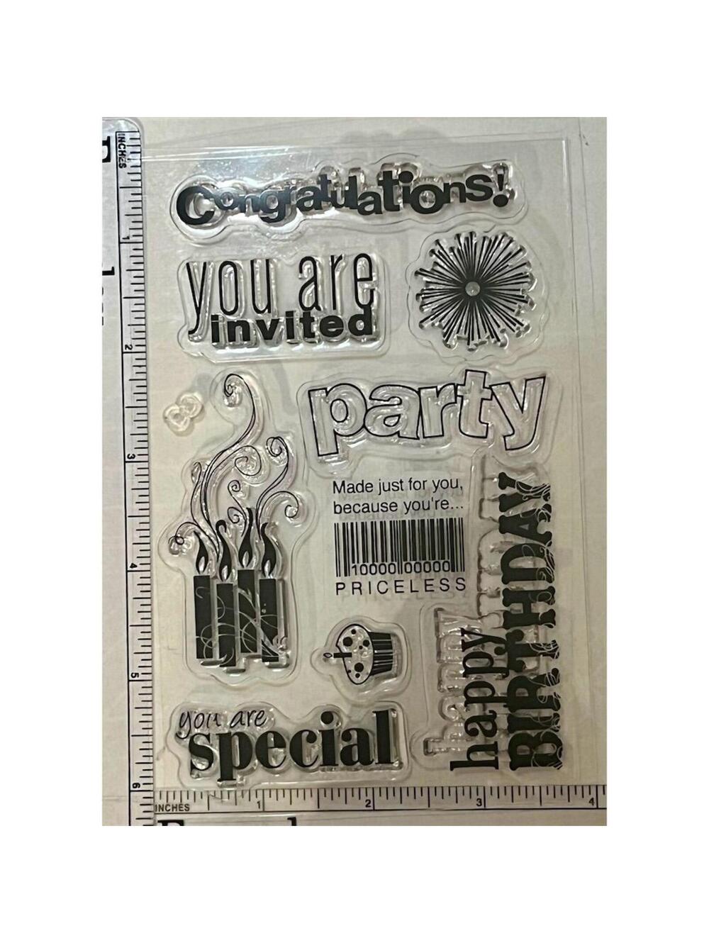 Clear Stamp Set Celebratory Heartfelt Sentiments Card Making Scrapbooking